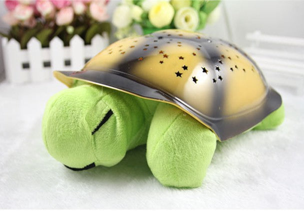 Children'S Plush Turtle Projection Lamp Music Starry Sky Projection Lamp Sleeps Well Glowing Toy Night Light