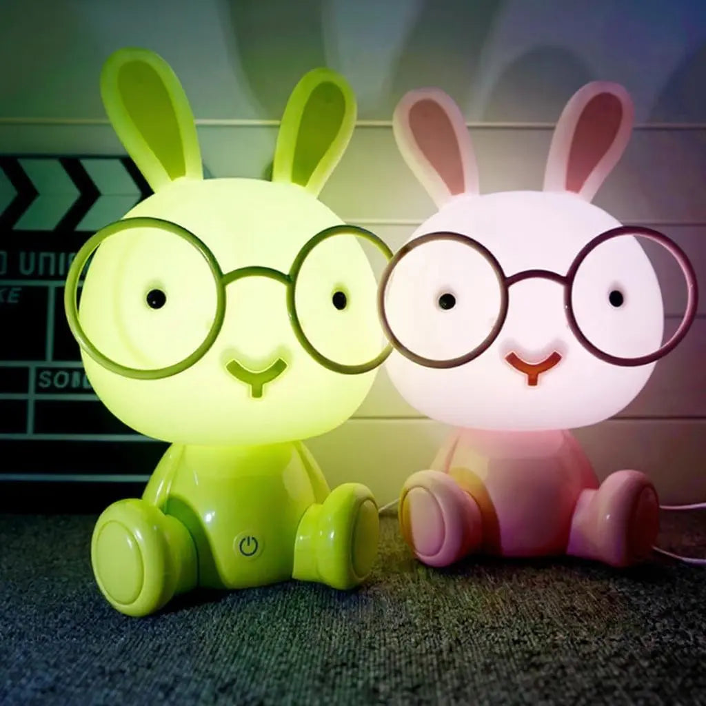 Cute Cartoon Animal Led Night Light for Baby Children'S Room Night Lamp Christmas Gift beside Deco Rabbit Lamp USB Night Lights