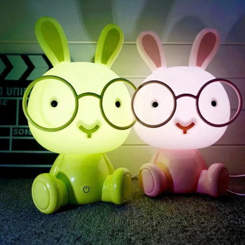 Cute Cartoon Animal Led Night Light for Baby Children'S Room Night Lamp Christmas Gift beside Deco Rabbit Lamp USB Night Lights