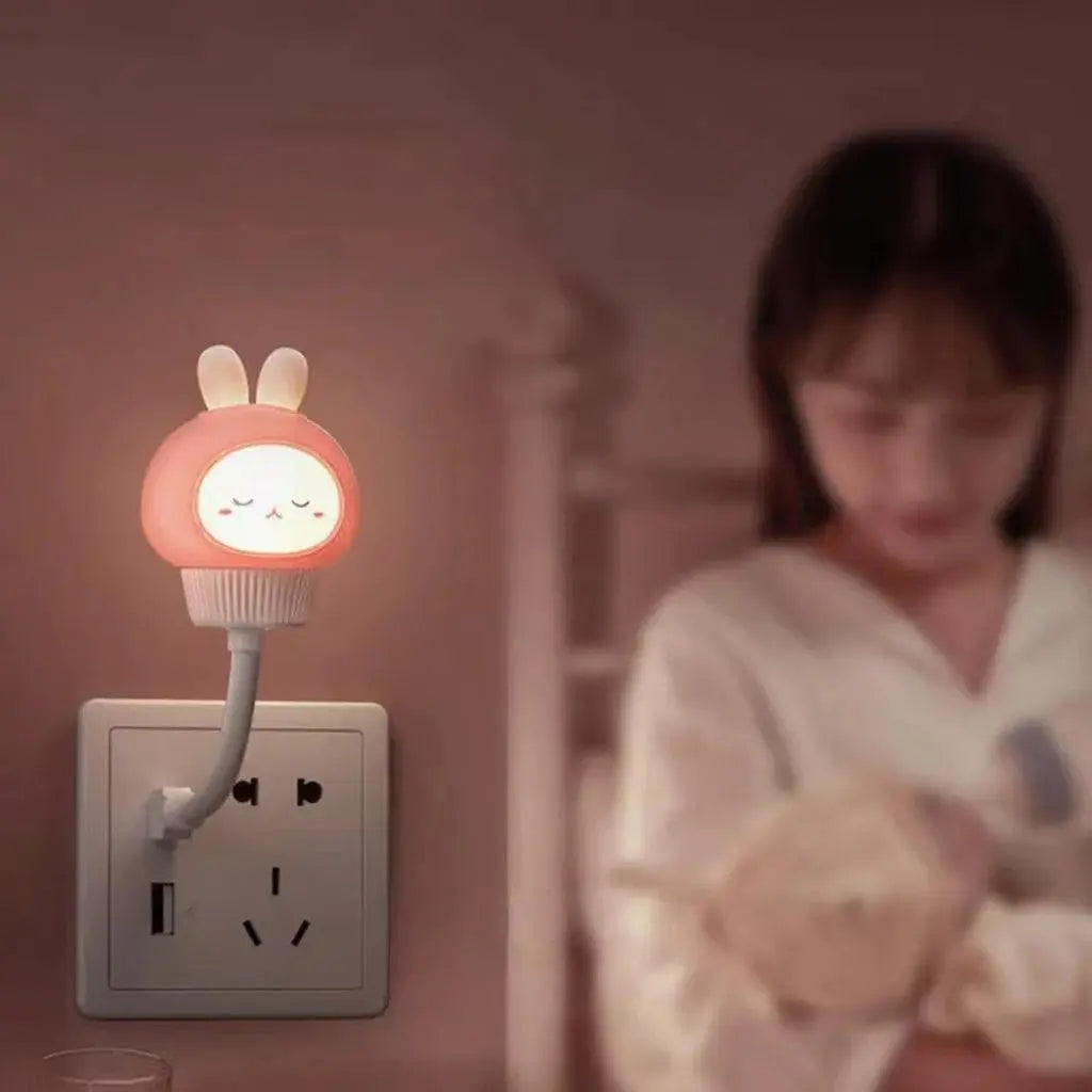 USB Cartoon Cute Night Light with Remote Control Babies Bedroom Decorative Feeding Light Bedside Tabe Lamp Xmas Gifts for Kids