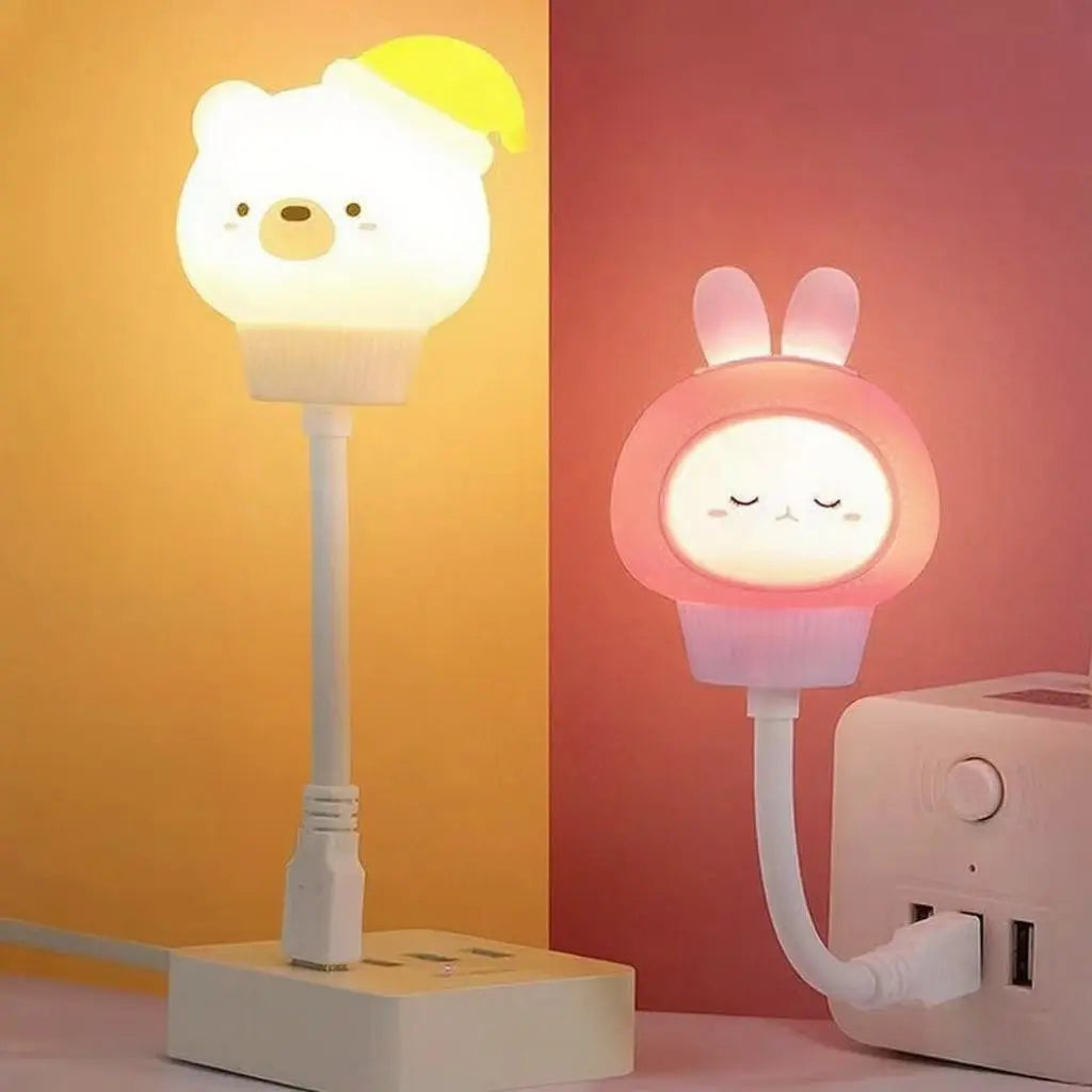 USB Cartoon Cute Night Light with Remote Control Babies Bedroom Decorative Feeding Light Bedside Tabe Lamp Xmas Gifts for Kids