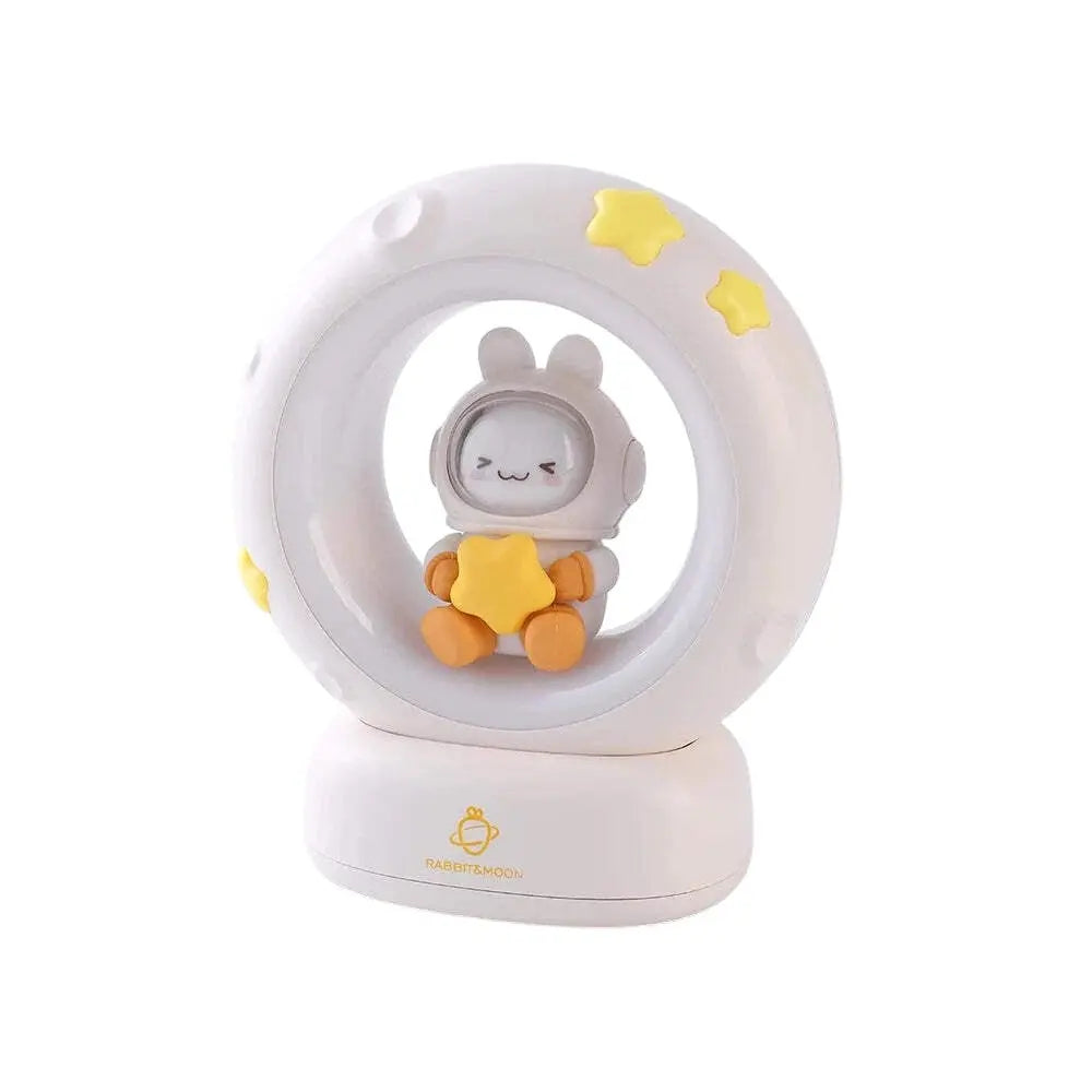 Cute Panda LED Clap Night Light Cat Rabbit USB Rechargeable Reading Table Lamp Room Decor Gift for Baby Children Sleeping Lights