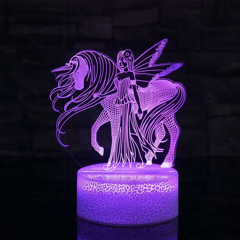 Unicorn Night Light for Kids 3D Night Lamp 16 Colors Changes with Remote Control Room Decor Valentine'S Day for Children Girls