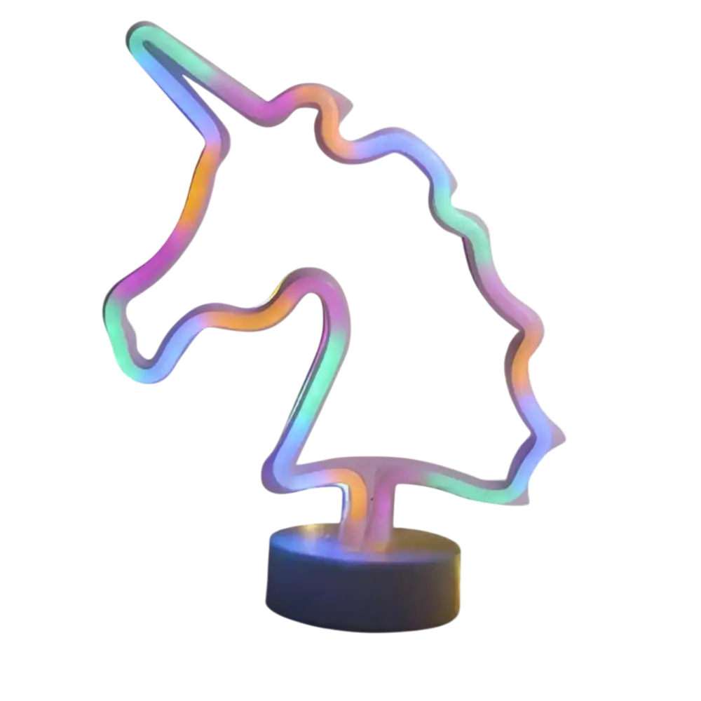 Battery/Usb LED Neon Night Light Sign Flamingo Unicorn Coconut Tree Cactus Pineapple Table Lamp Kids Bedroom Christmas Art Decor