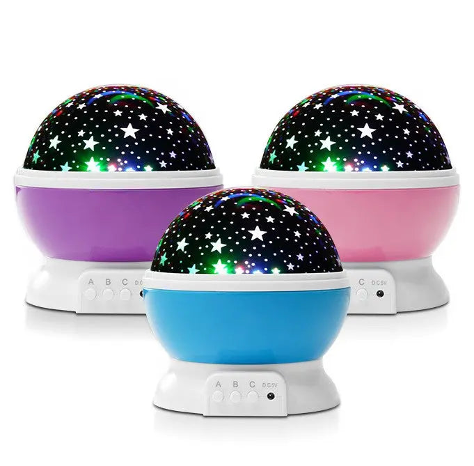 Rotating Night Light Projector Lamp Starry Sky Star Unicorn Children Kids Baby Sleep Romantic Led Projection Lamp USB/AA Battery