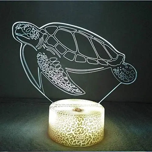 3D LED Turtle Night Light