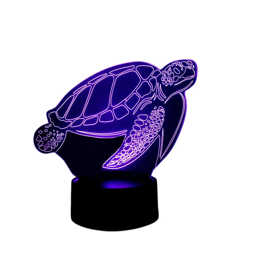 3D LED Turtle Night Light