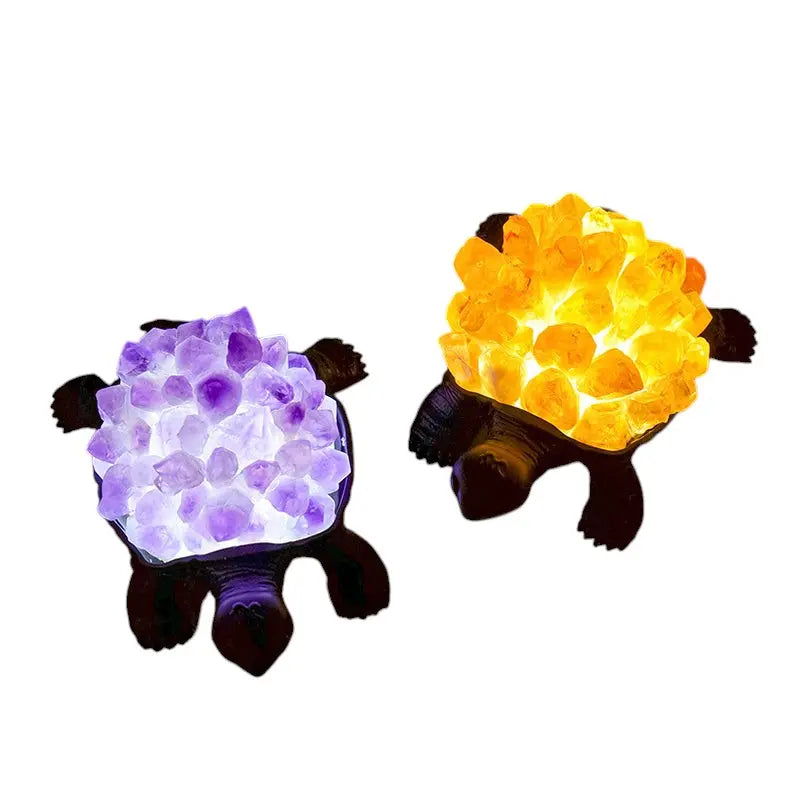 Natural Crystal Turtle Small Night Lamp Creative USB Ambience Light