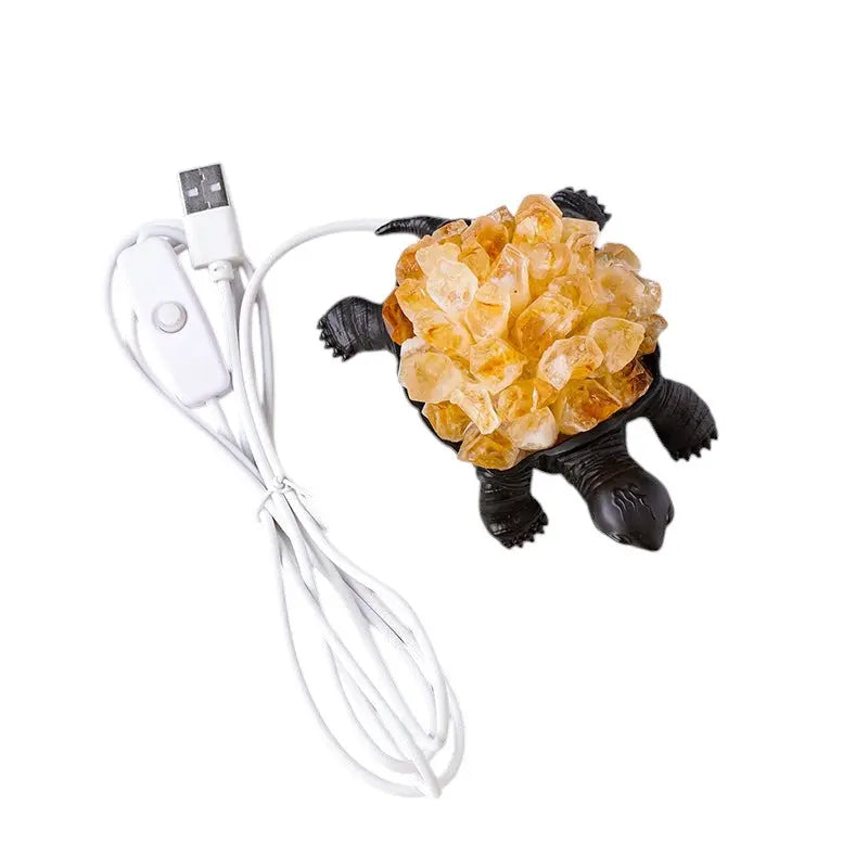 Natural Crystal Turtle Small Night Lamp Creative USB Ambience Light