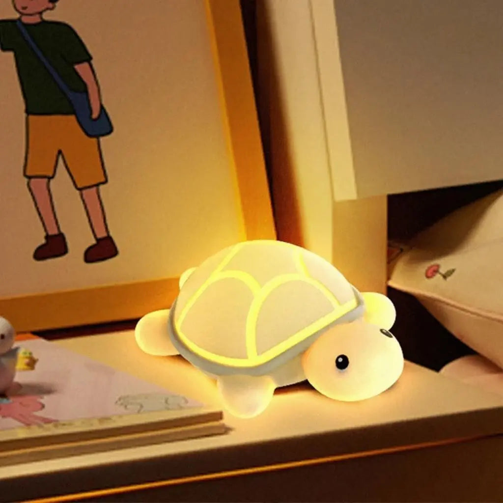 Led Turtle Night Light Cute Silicone Animal Cartoon Soft Lamp Touch Nightlight Children Sleep Light Room Bedside Decoration Gift