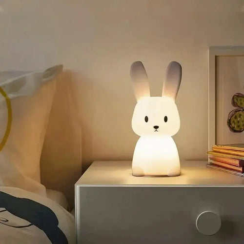 LED Night Light Silicone Rabbit Touch Sensor Lamp Cute Animal Light Bedroom Decor Gift for Kid Baby Child Table Lamp Home Decor