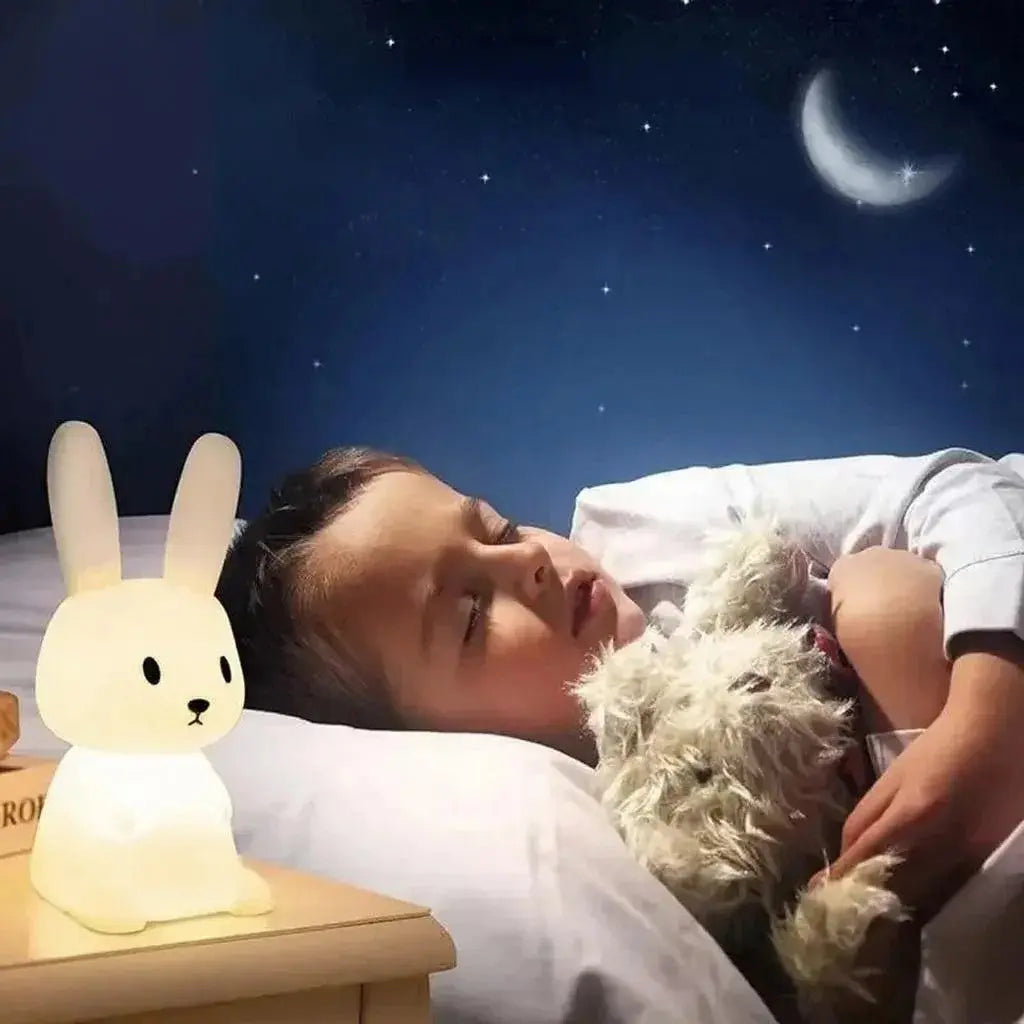 LED Night Light Silicone Rabbit Touch Sensor Lamp Cute Animal Light Bedroom Decor Gift for Kid Baby Child Table Lamp Home Decor