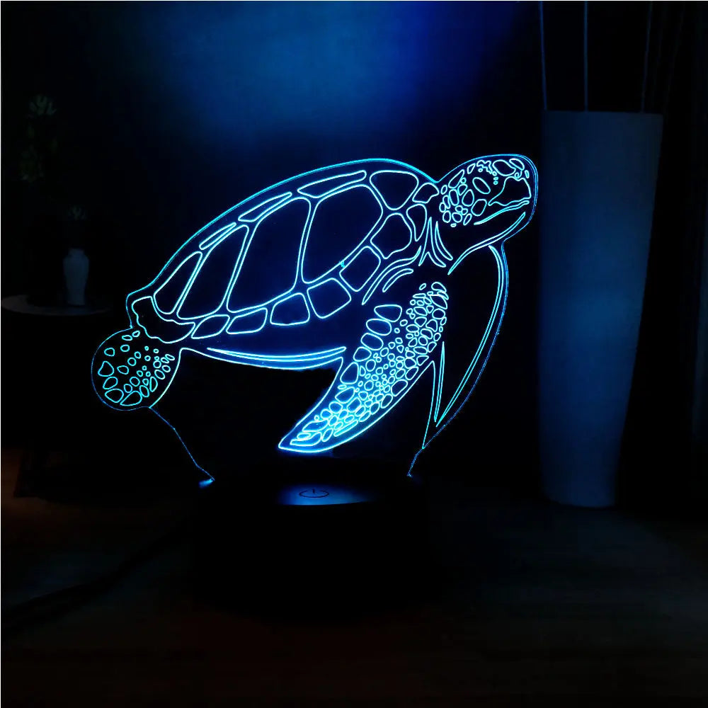 3D LED Turtle Night Light