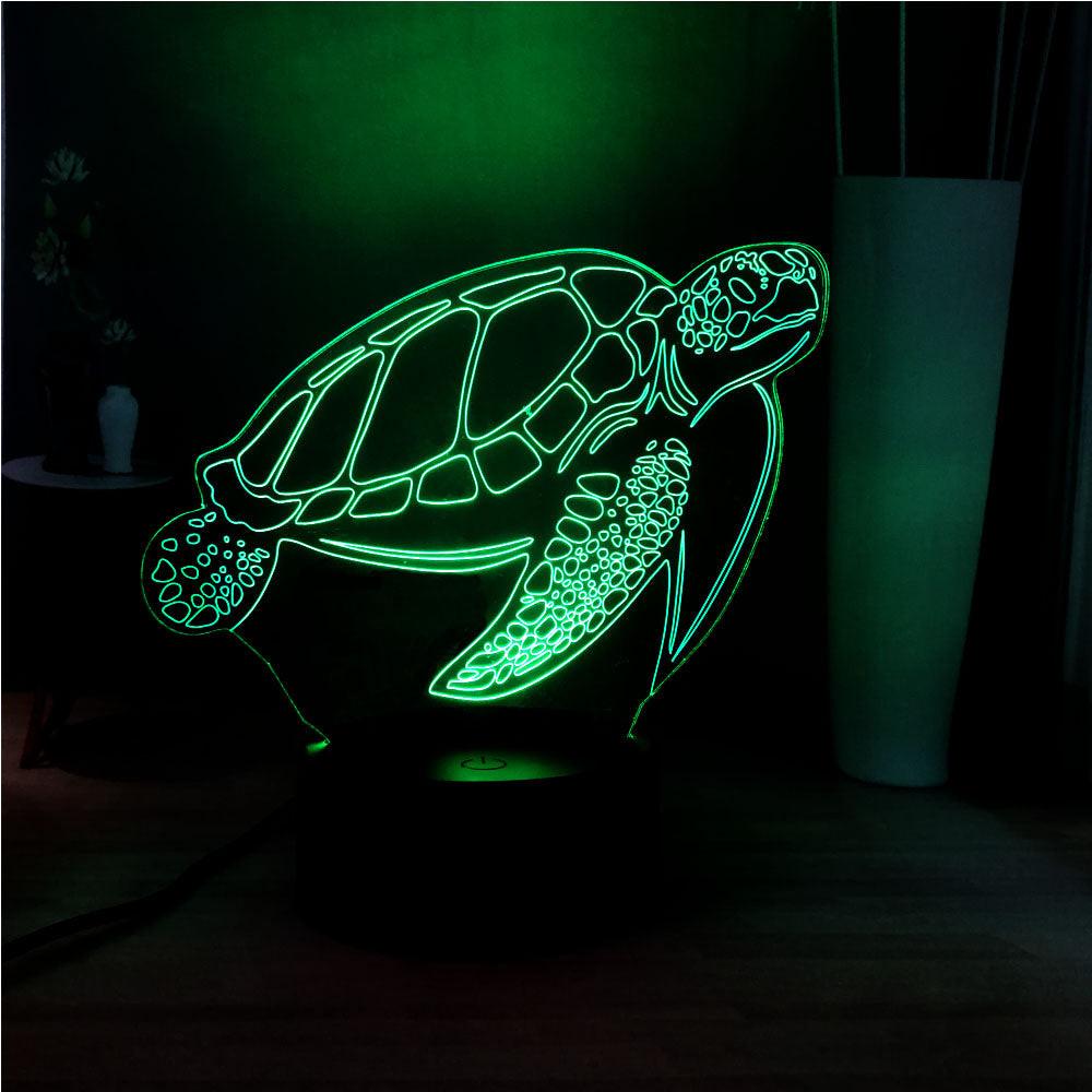 3D LED Turtle Night Light